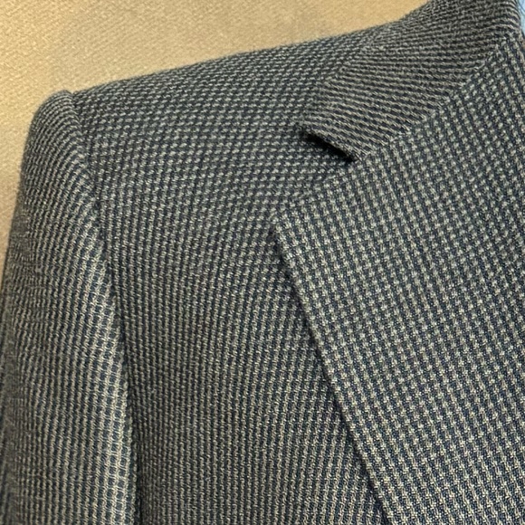 Size 40 Brown / black mini checkered 2 button jacket - Picture 4 of 5